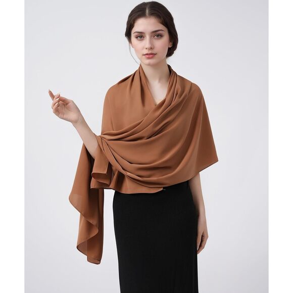 brown shawls for dresses Satin Shawl
